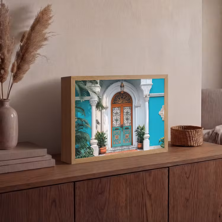 Lightbox - Wandlamp - Zuilen - Sierlijke - Deur - Blauw — 4