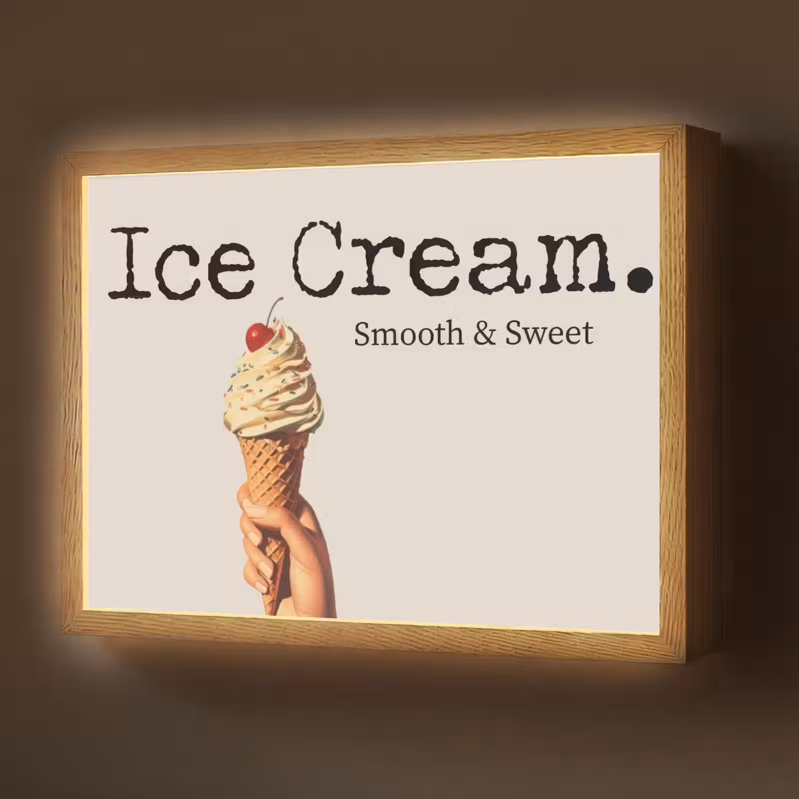 Lightbox - Wandlamp - Ice cream - Softijs - Kleurrijk - Kers — 1