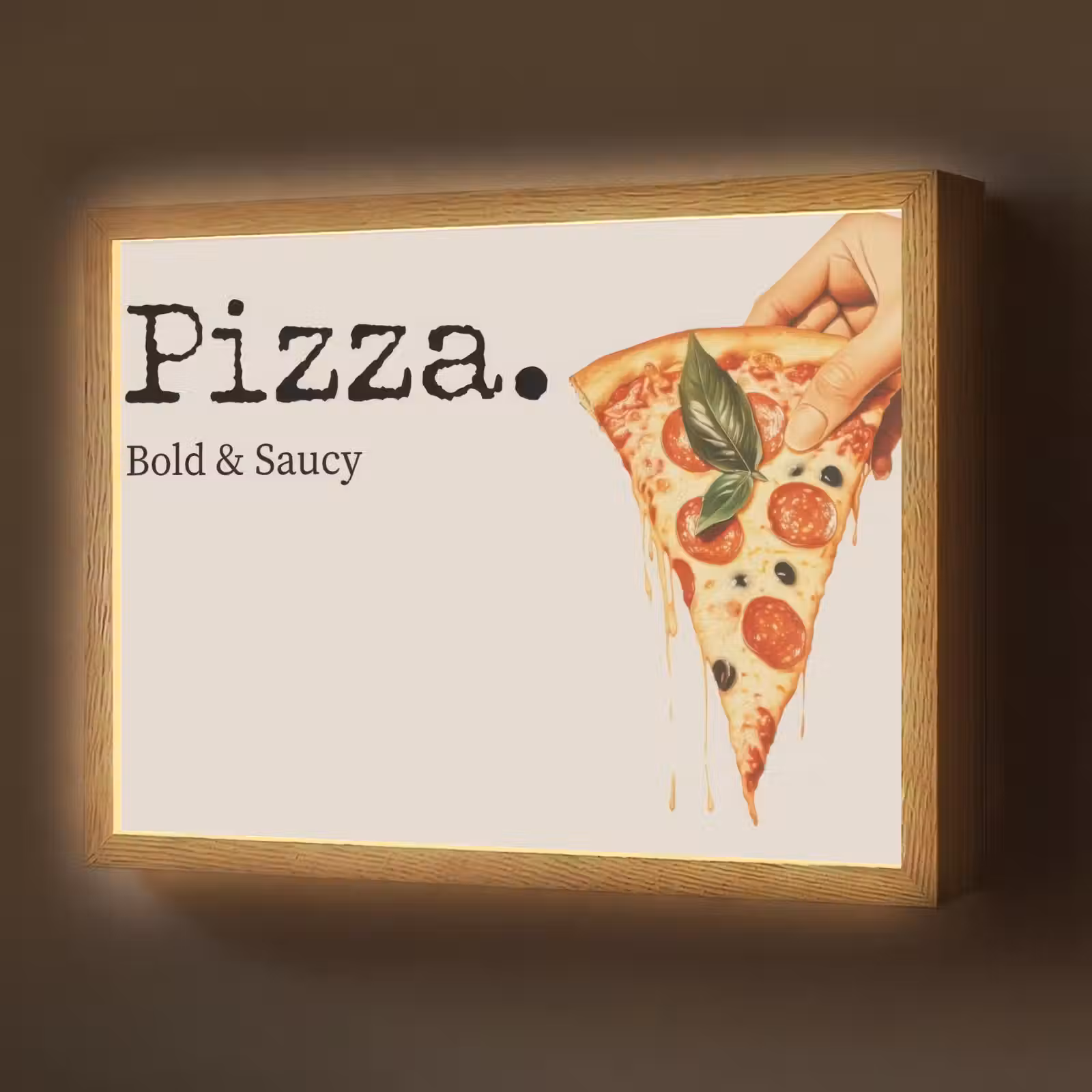 Lightbox - Wandlamp - Pizza - Kaas - Pepperoni — 1