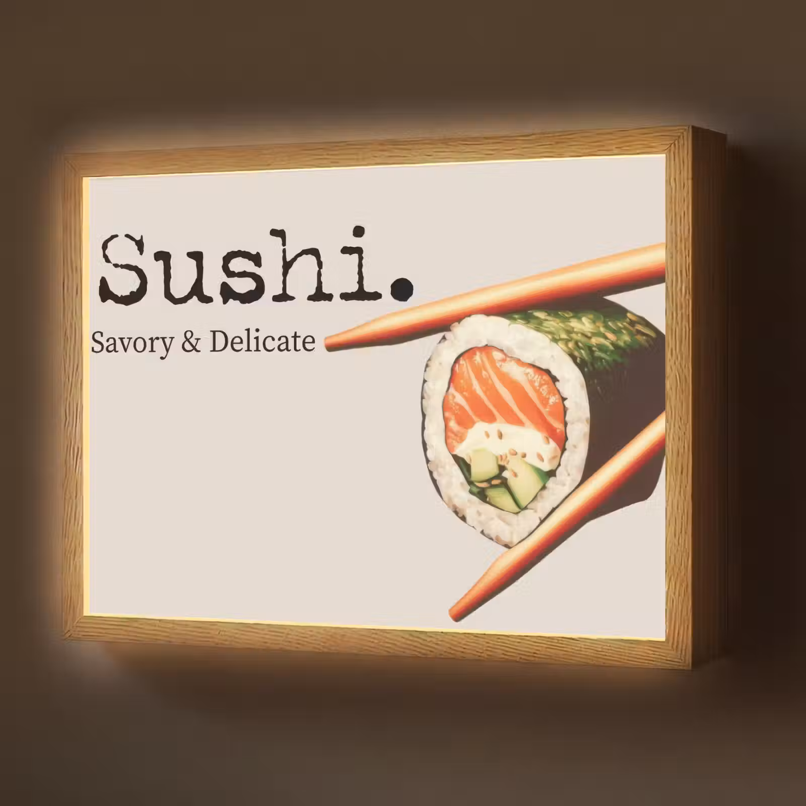 Lightbox - Wandlamp - Sushi - Zalm - Rijst - Japans — 1