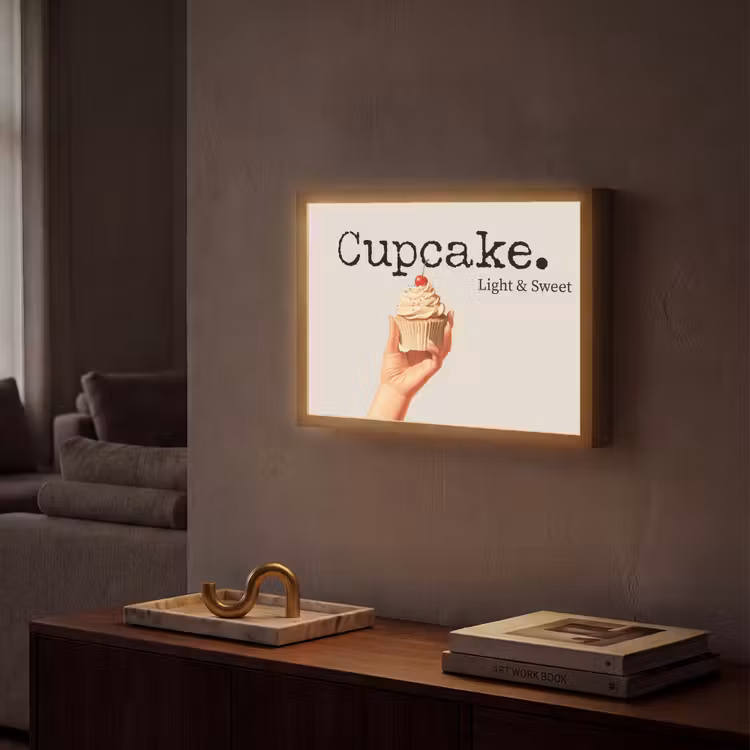 Lightbox - Wandlamp - Cupcake - Zoet - Kers — 2