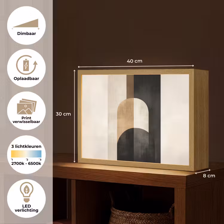 Lightbox - Wandlamp - Geometrische - Vormen - Wit — 10