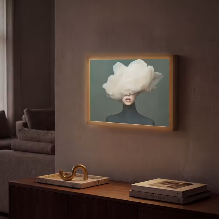 Lightbox - Wandlamp - Hoed - Vrouw - Beige — 2