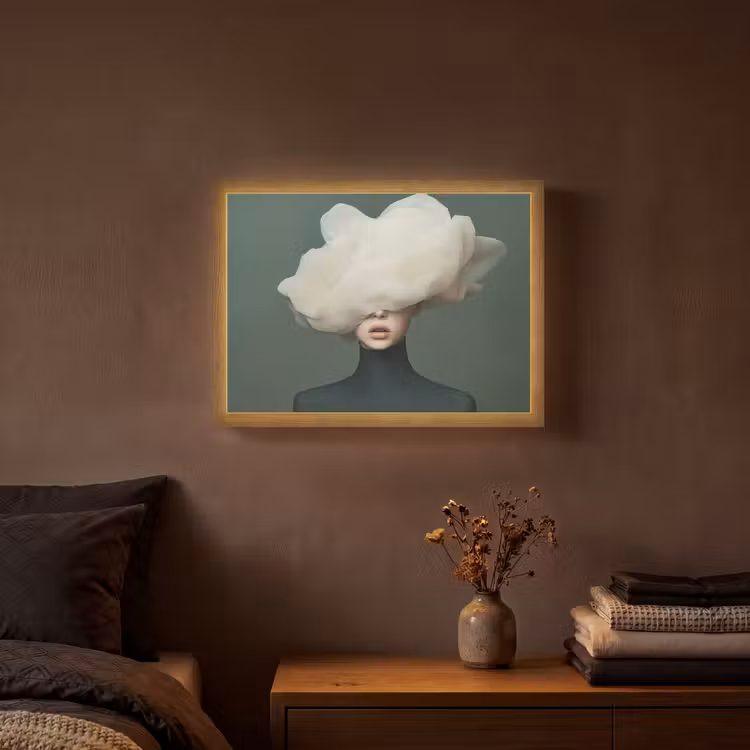 Lightbox - Wandlamp - Hoed - Vrouw - Beige — 3