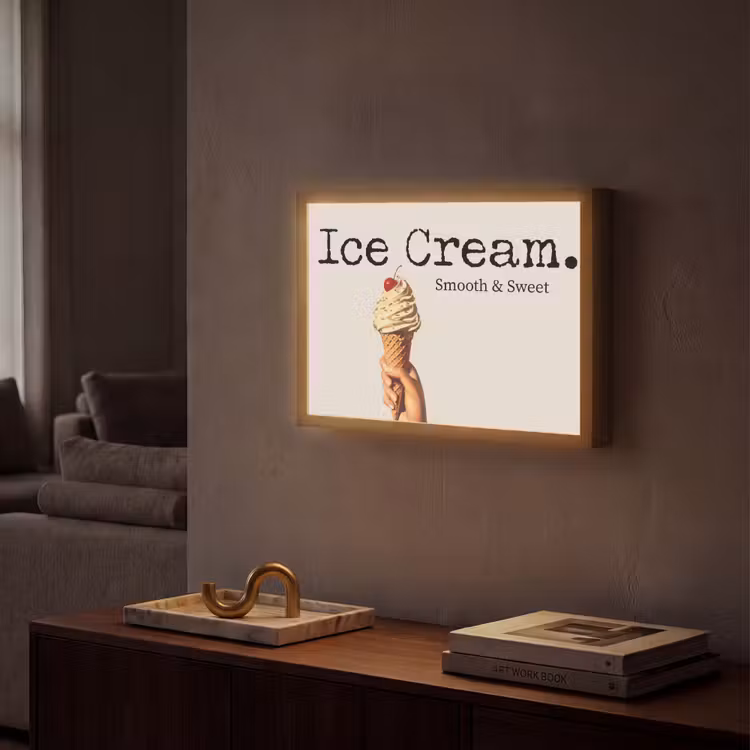 Lightbox - Wandlamp - Ice cream - Softijs - Kleurrijk - Kers — 2