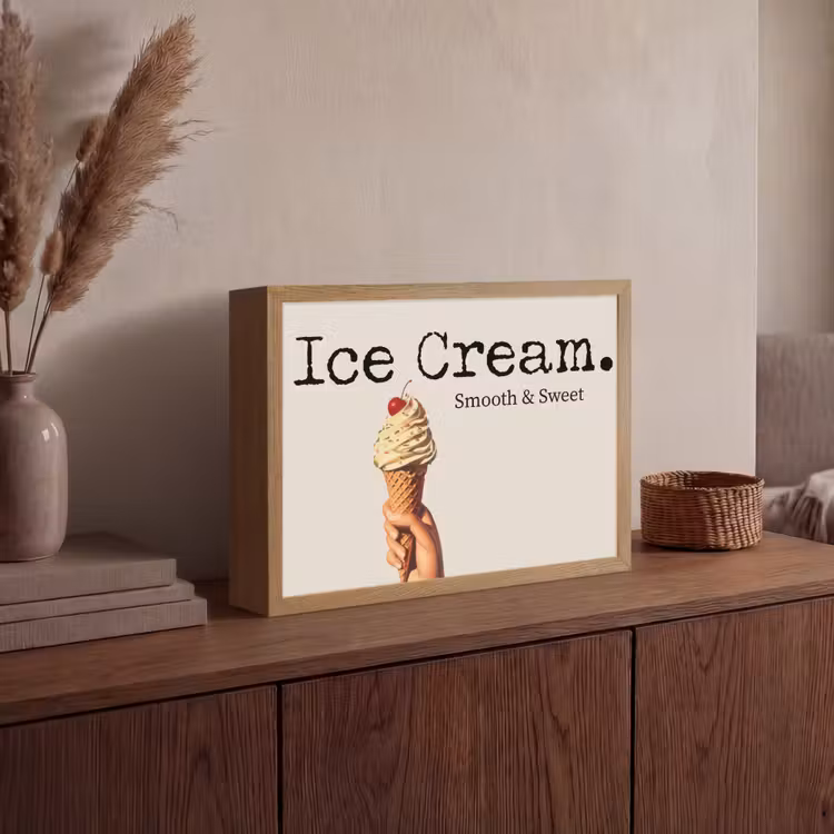 Lightbox - Wandlamp - Ice cream - Softijs - Kleurrijk - Kers — 4