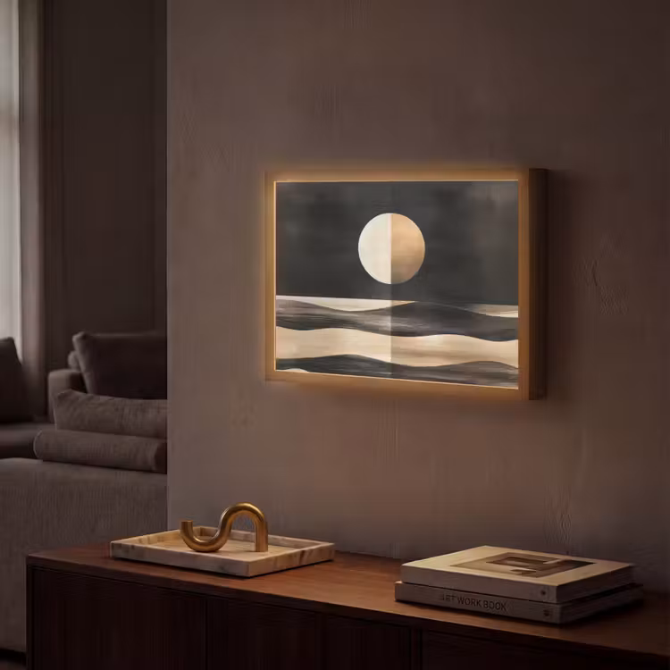 Lightbox - Wandlamp - Maan - Cirkel - Goud — 2