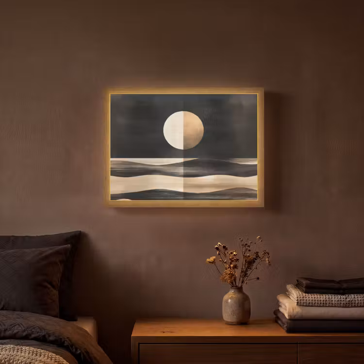 Lightbox - Wandlamp - Maan - Cirkel - Goud — 3