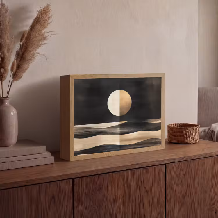 Lightbox - Wandlamp - Maan - Cirkel - Goud — 4