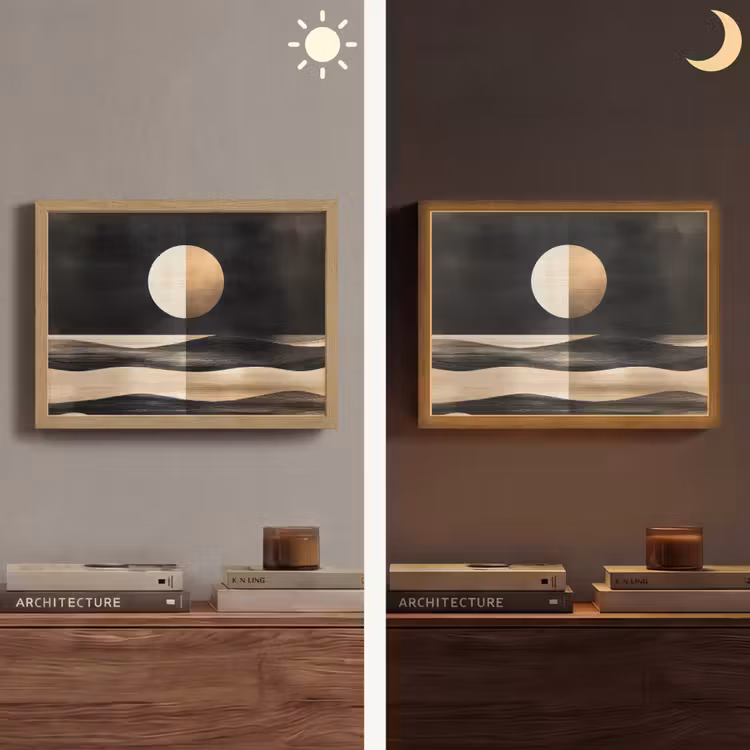Lightbox - Wandlamp - Maan - Cirkel - Goud — 6