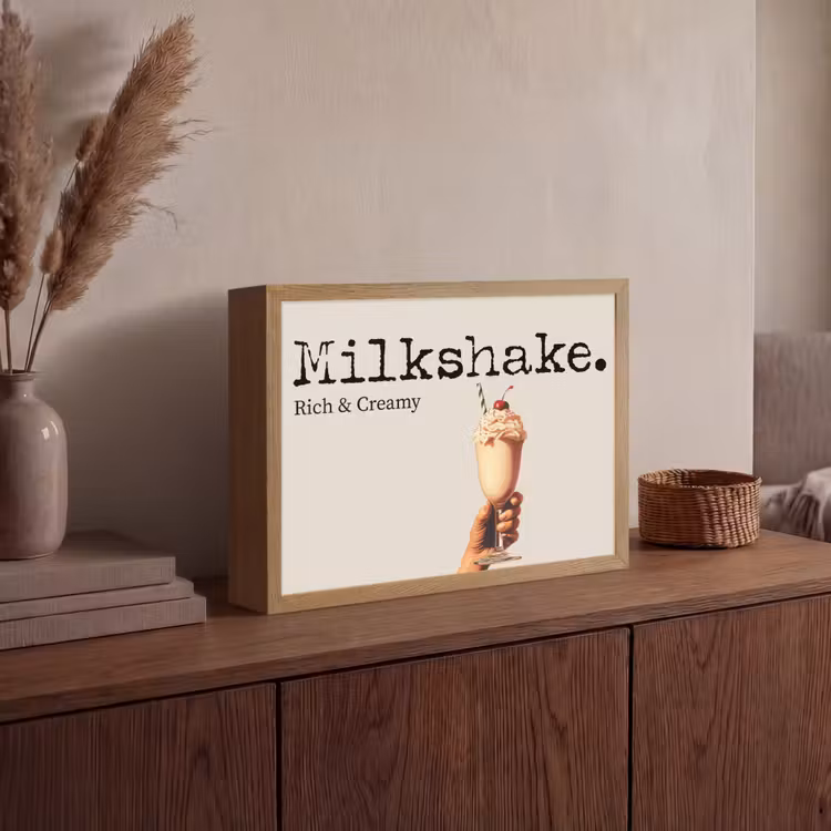 Lightbox - Wandlamp - Milkshake - Kers - Rietje — 4