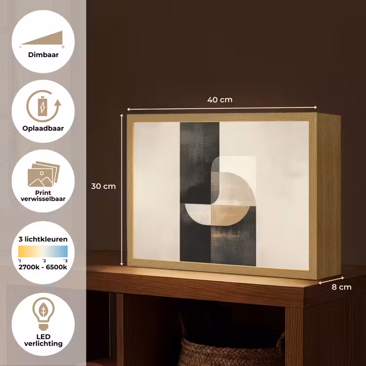 Lightbox - Wandlamp - Modern - Vierkant - Vormen — 10