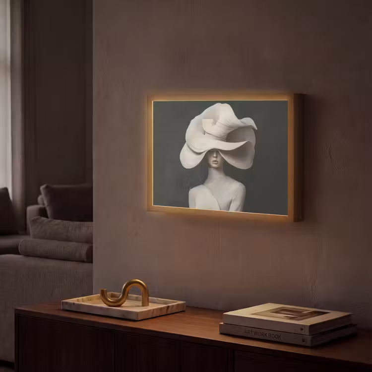 Lightbox - Wandlamp - Modern - Vrouw - Hoed — 2