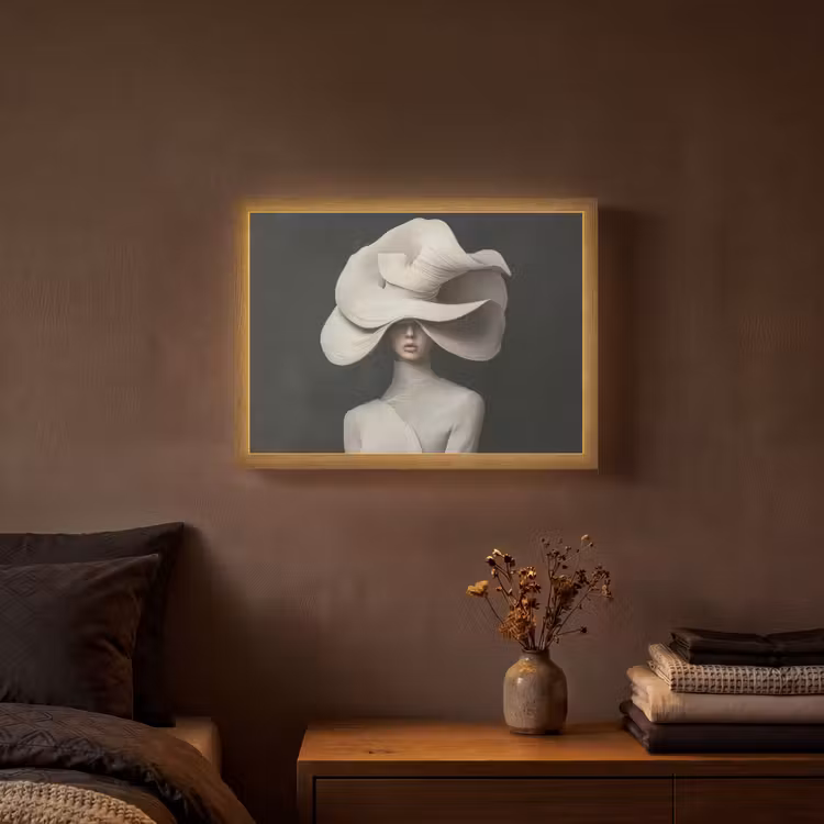 Lightbox - Wandlamp - Modern - Vrouw - Hoed — 3