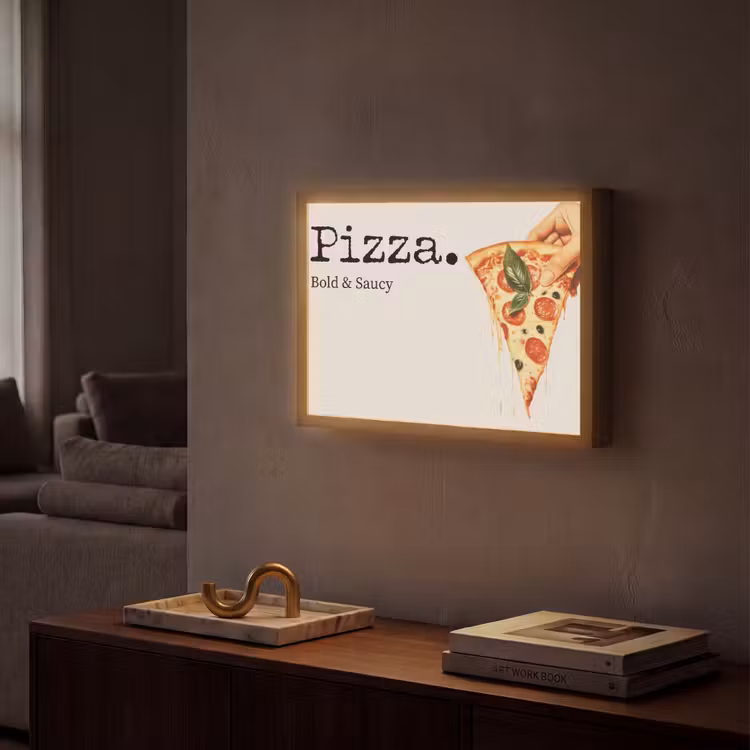 Lightbox - Wandlamp - Pizza - Kaas - Pepperoni — 2