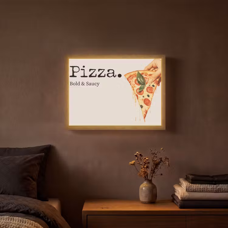 Lightbox - Wandlamp - Pizza - Kaas - Pepperoni — 3