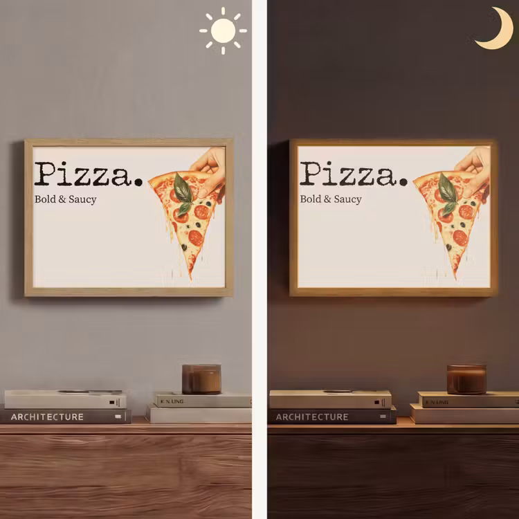 Lightbox - Wandlamp - Pizza - Kaas - Pepperoni — 6