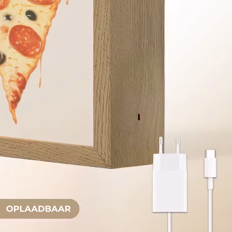 Lightbox - Wandlamp - Pizza - Kaas - Pepperoni — 7