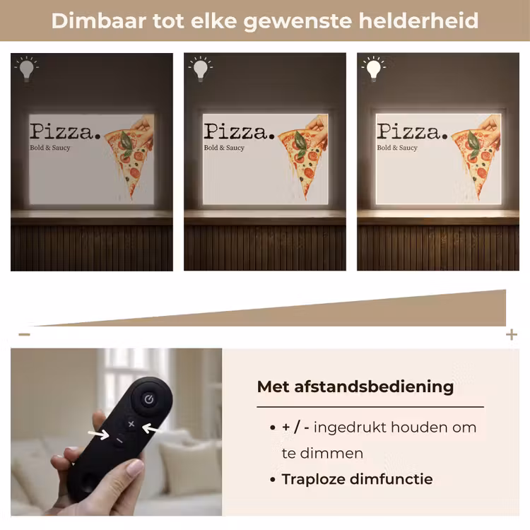 Lightbox - Wandlamp - Pizza - Kaas - Pepperoni — 9