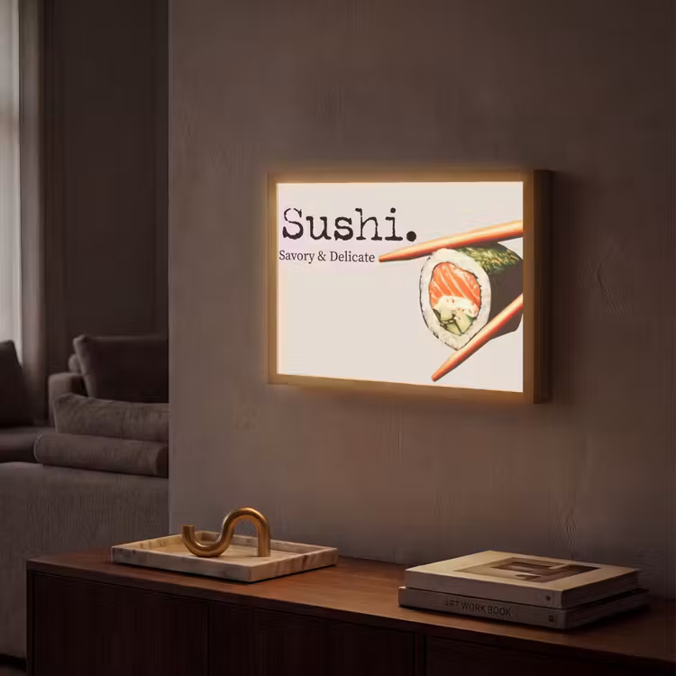 Lightbox - Wandlamp - Sushi - Zalm - Rijst - Japans — 2