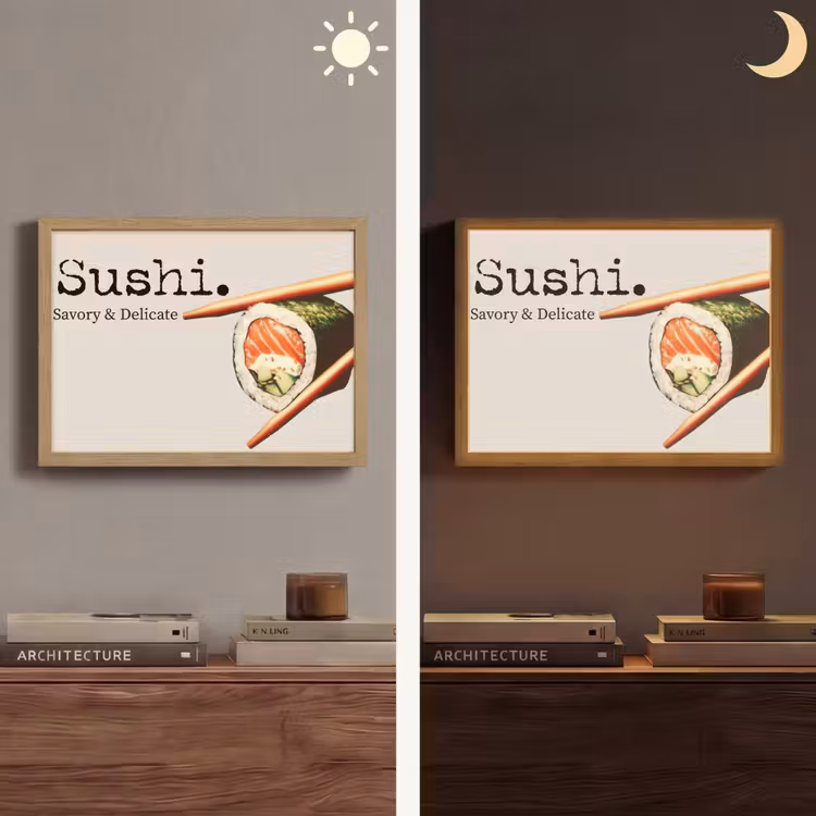 Lightbox - Wandlamp - Sushi - Zalm - Rijst - Japans — 6