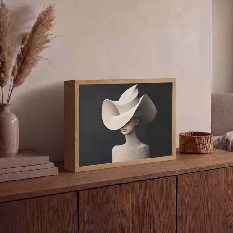 Lightbox - Wandlamp - Vrouw - Golvende - Hoed — 4