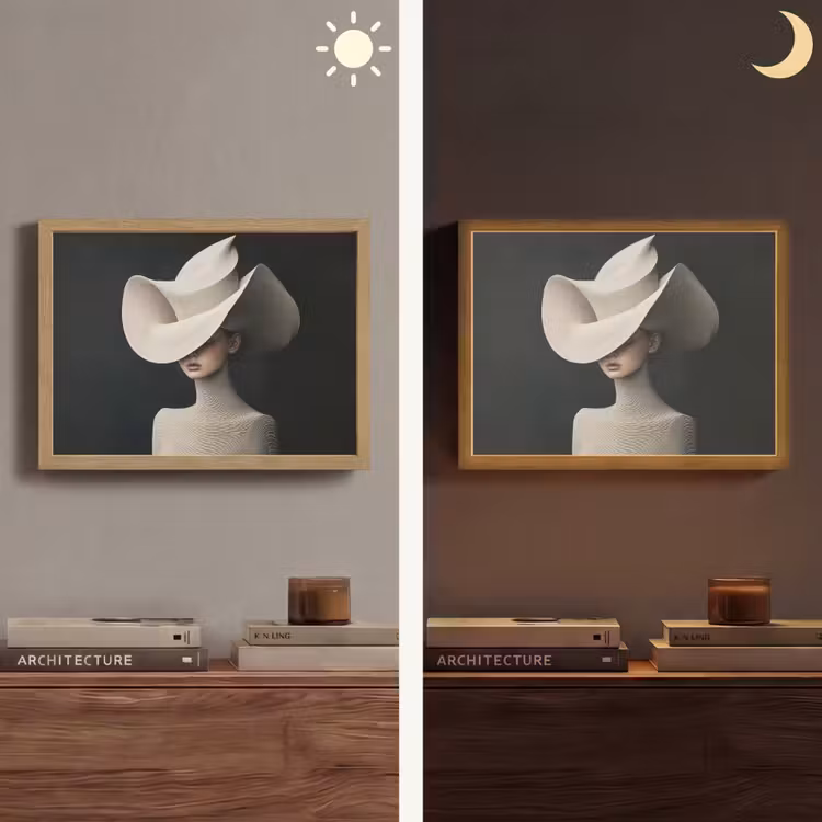 Lightbox - Wandlamp - Vrouw - Golvende - Hoed — 6