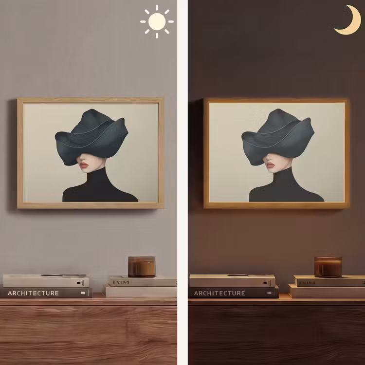 Lightbox - Wandlamp - Vrouw - Groen - Hoed — 6