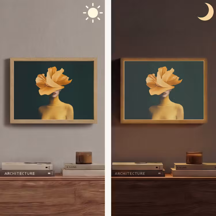 Lightbox - Wandlamp - Vrouw - Hoed - Geel — 6