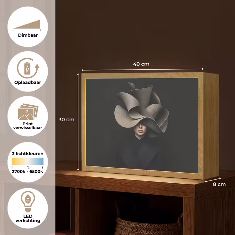 Lightbox - Wandlamp - Zwarte - Hoed - Vrouw — 10