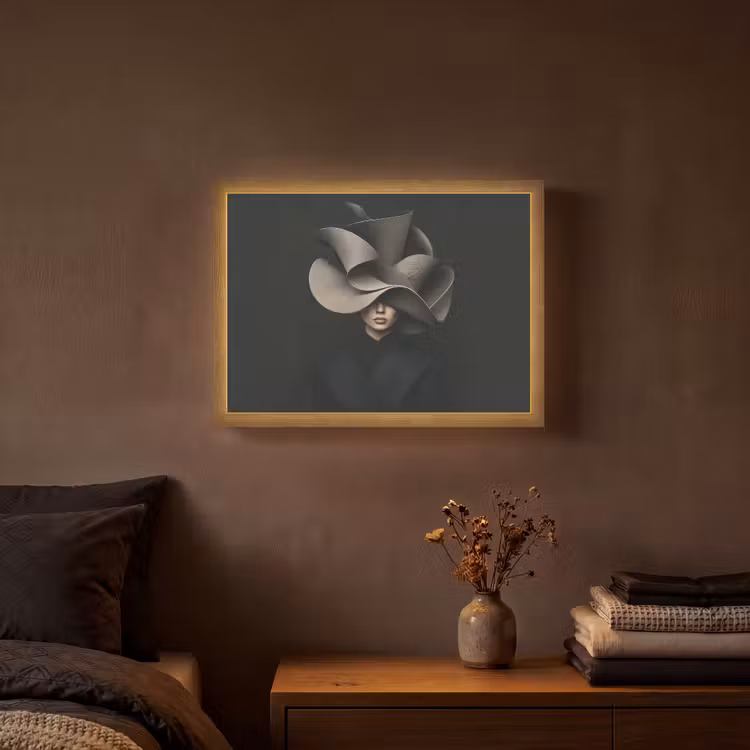 Lightbox - Wandlamp - Zwarte - Hoed - Vrouw — 3