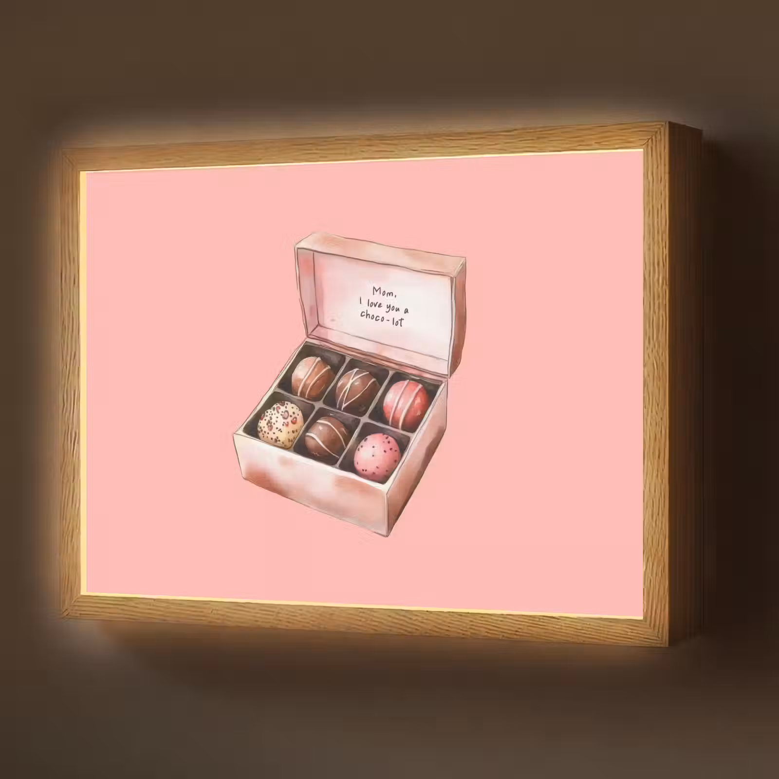 Lightbox - Wandlamp - Doosje - Bonbons - Liefdevolle - Tekst — 1