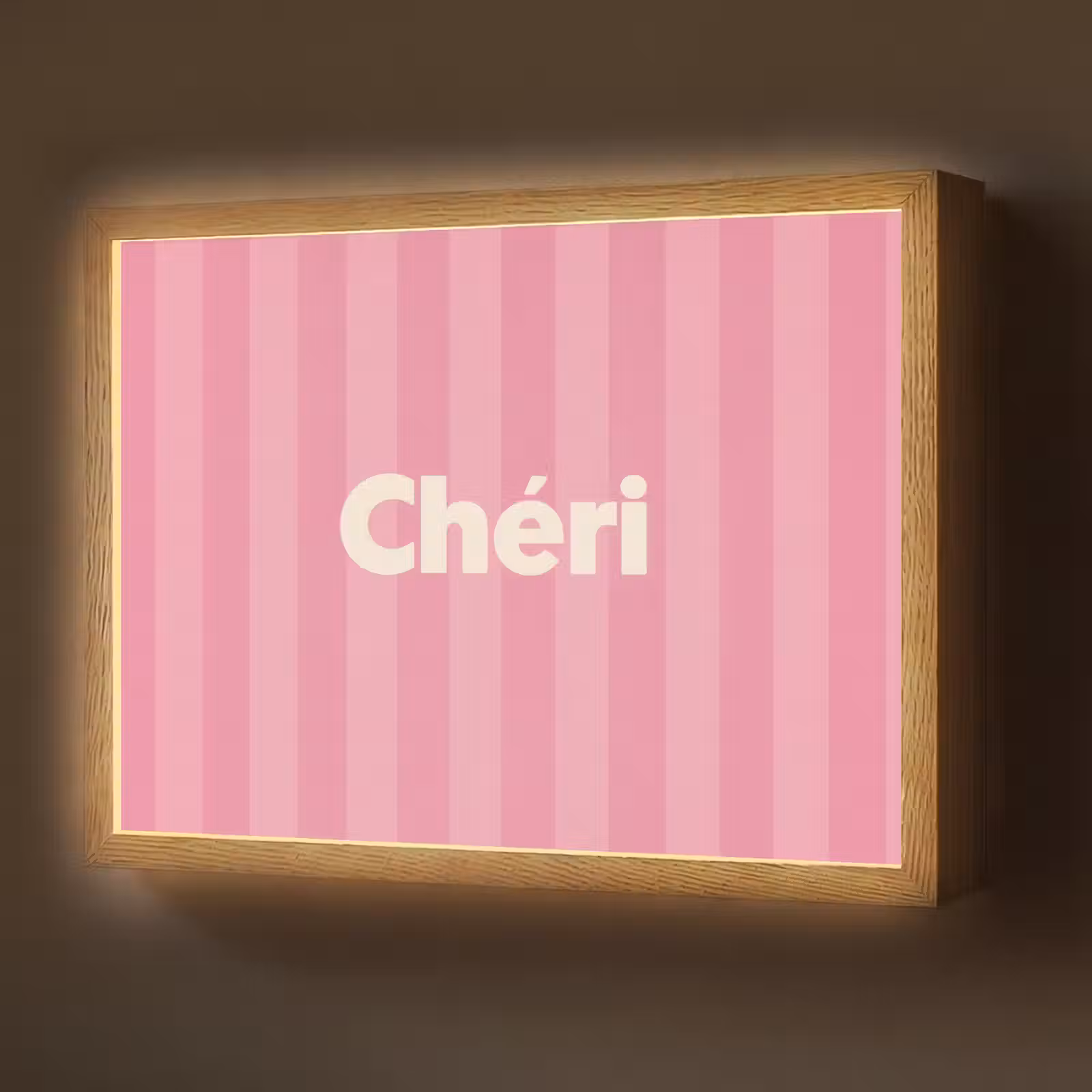 Lightbox - Wandlamp - Gestreept - Roze - Chéri — 1