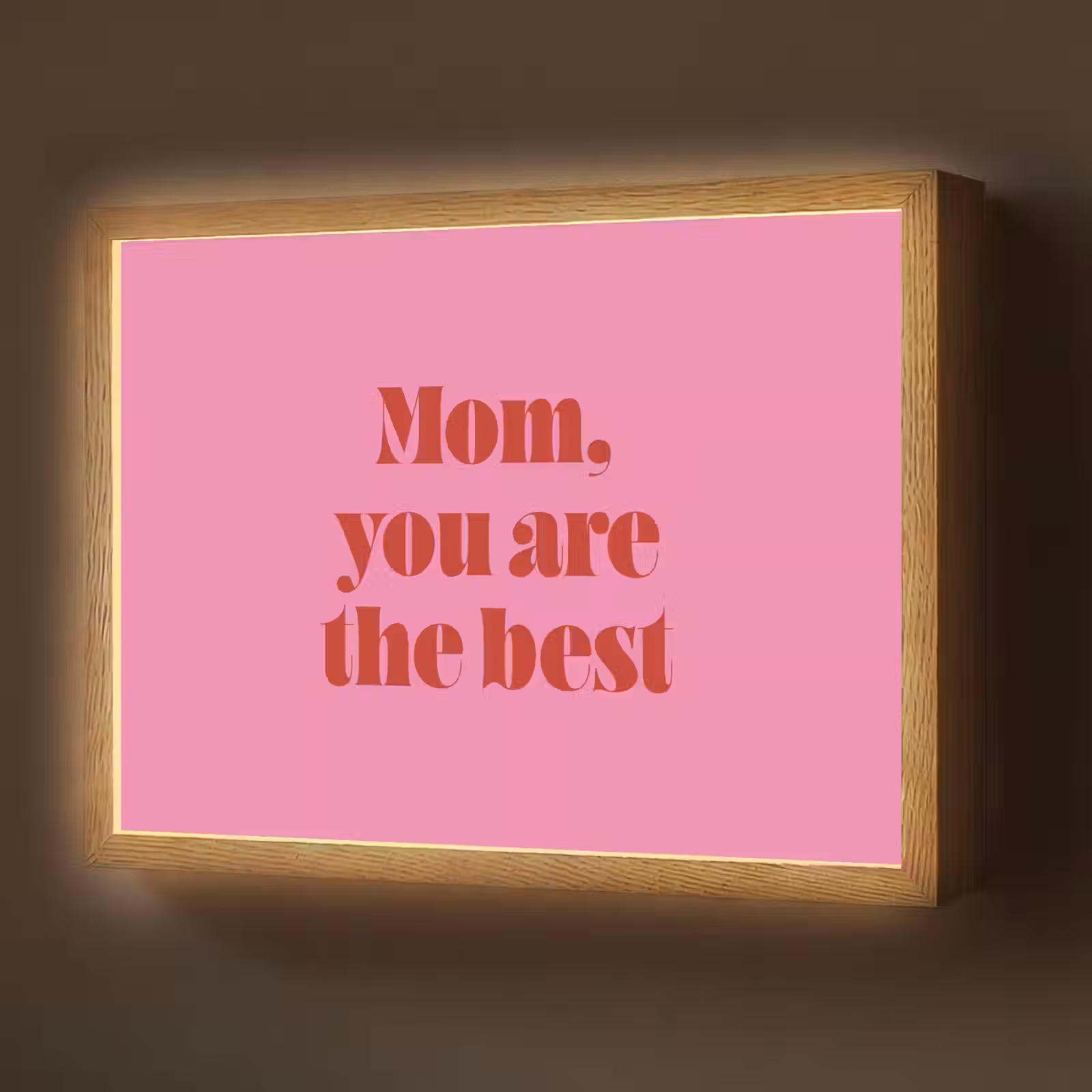 Lightbox - Wandlamp - Moeder - Boodschap -Roze — 1