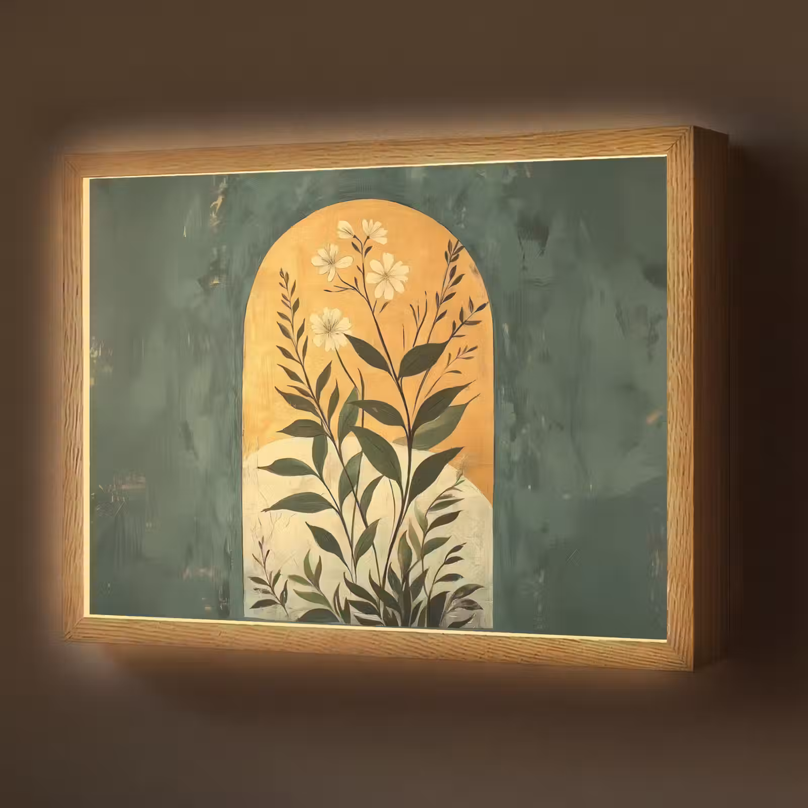Lightbox - Wandlamp - Plant - Bloemen - Wit — 1