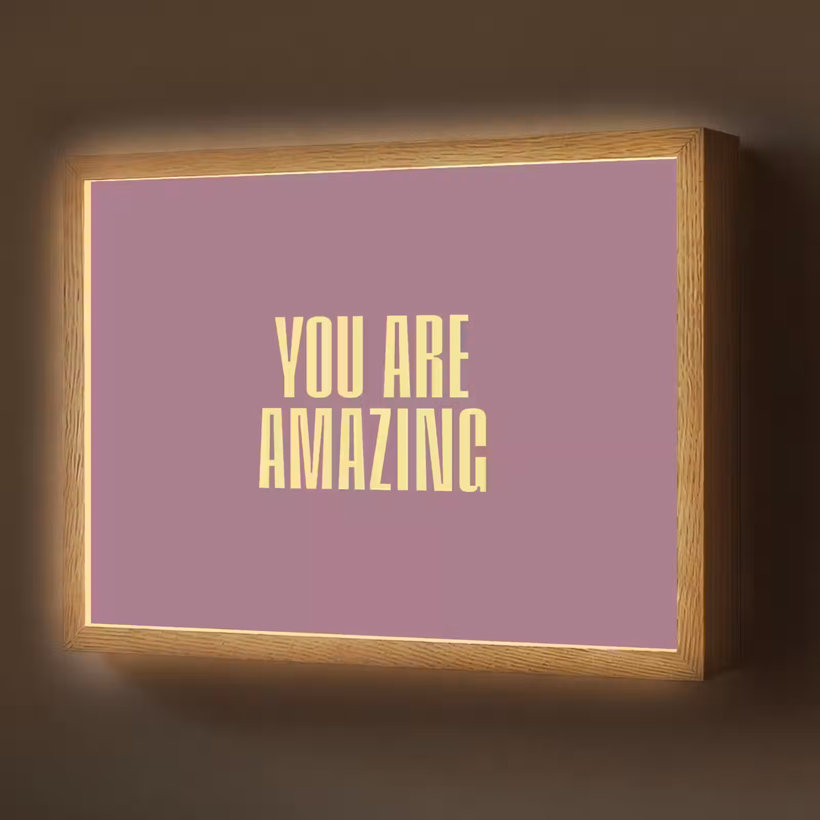 Lightbox - Wandlamp - Tekst - Paars - Amazing — 1