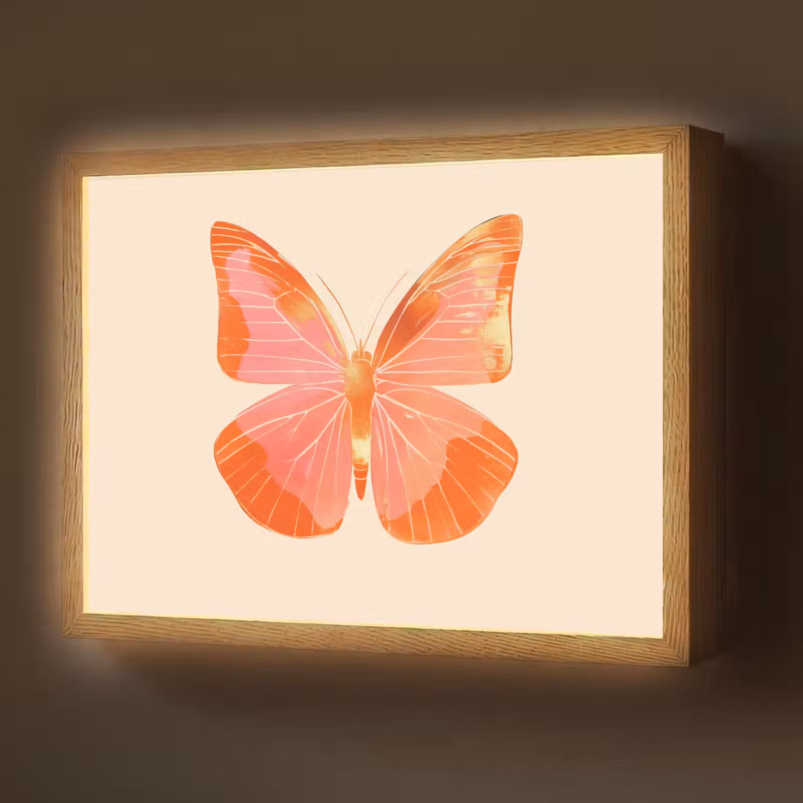 Lightbox - Wandlamp - Vlinder - Minimalistisch - Roze — 1