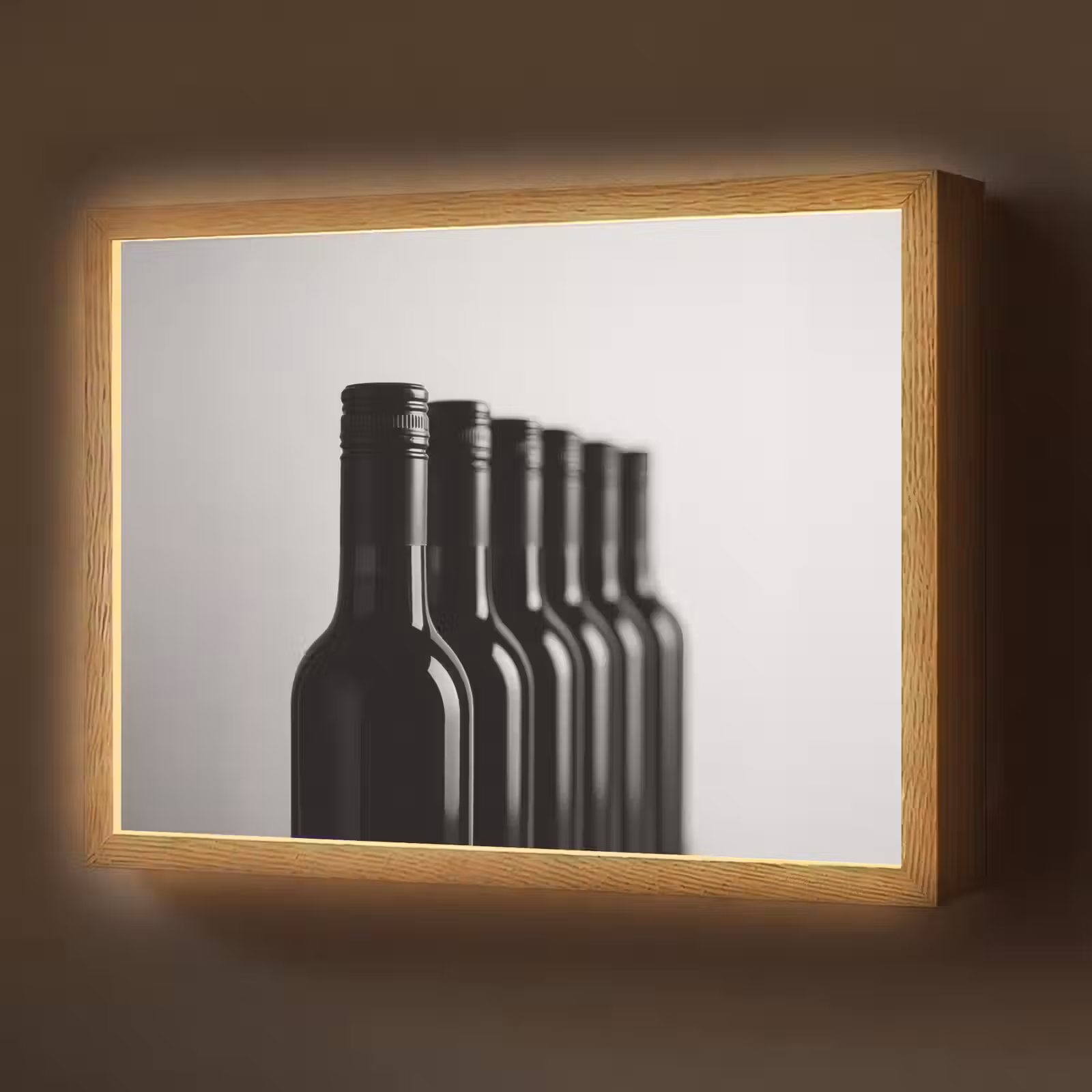 Lightbox - Wandlamp - Wijnflessen - Zwart - Minimalistisch — 1