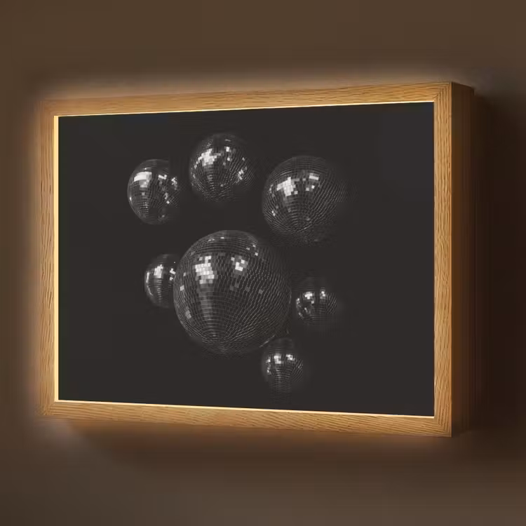 Lightbox - Wandlamp - Discoballen - Minimalistisch - Zwart — 1
