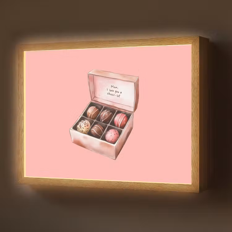 Lightbox - Wandlamp - Doosje - Bonbons - Liefdevolle - Tekst — 1
