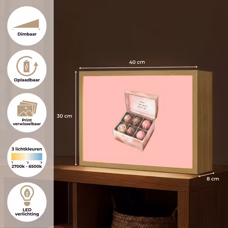 Lightbox - Wandlamp - Doosje - Bonbons - Liefdevolle - Tekst — 10