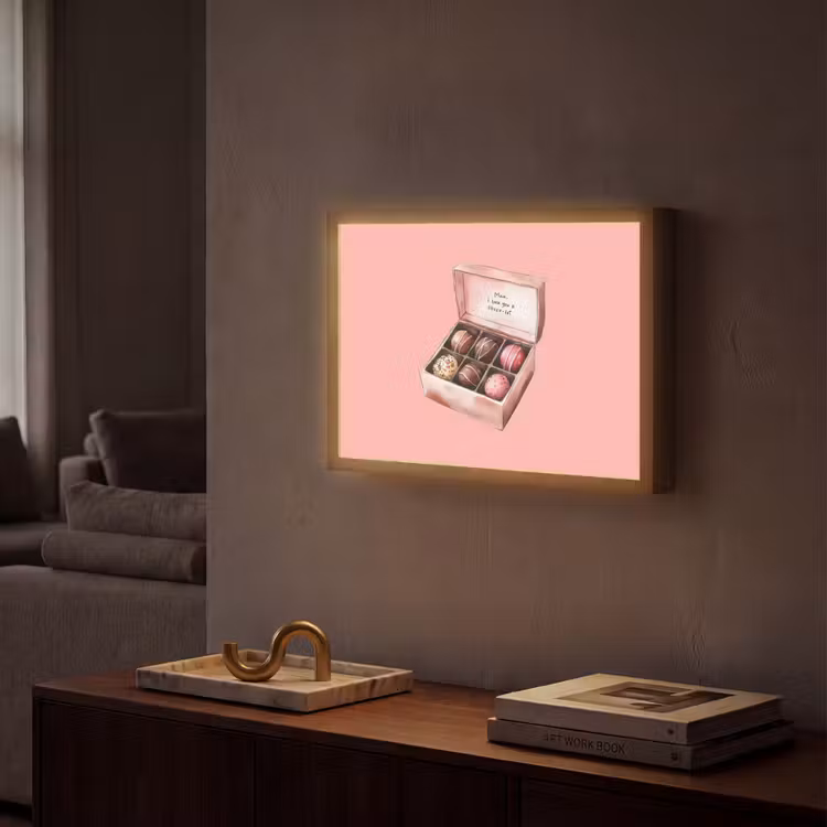 Lightbox - Wandlamp - Doosje - Bonbons - Liefdevolle - Tekst — 2