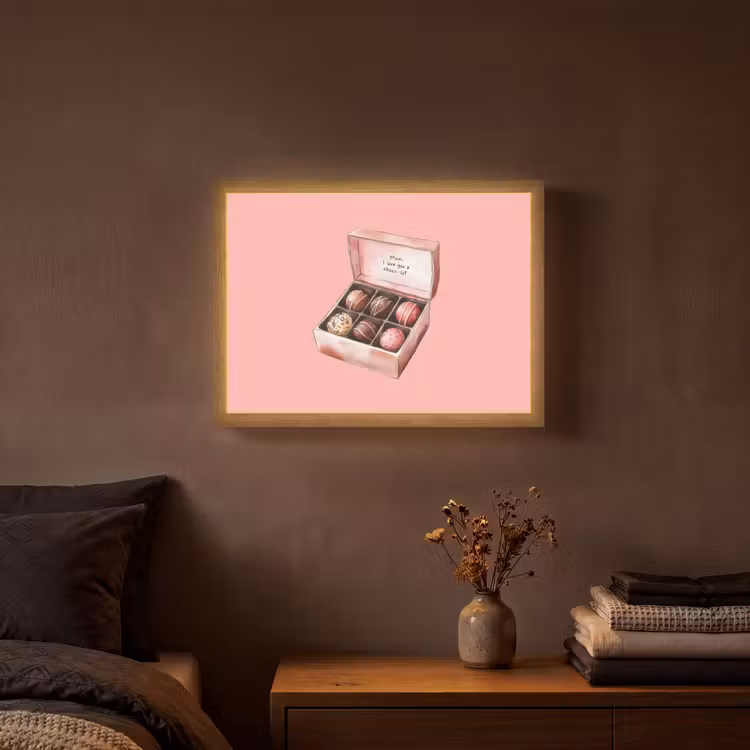 Lightbox - Wandlamp - Doosje - Bonbons - Liefdevolle - Tekst — 3