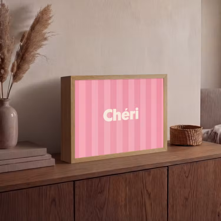 Lightbox - Wandlamp - Gestreept - Roze - Chéri — 4