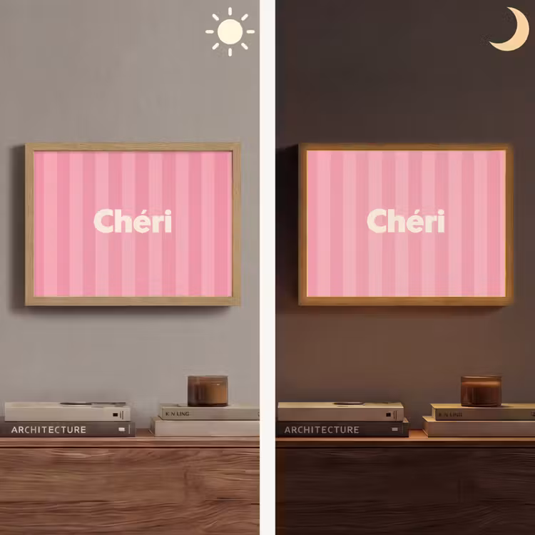 Lightbox - Wandlamp - Gestreept - Roze - Chéri — 6