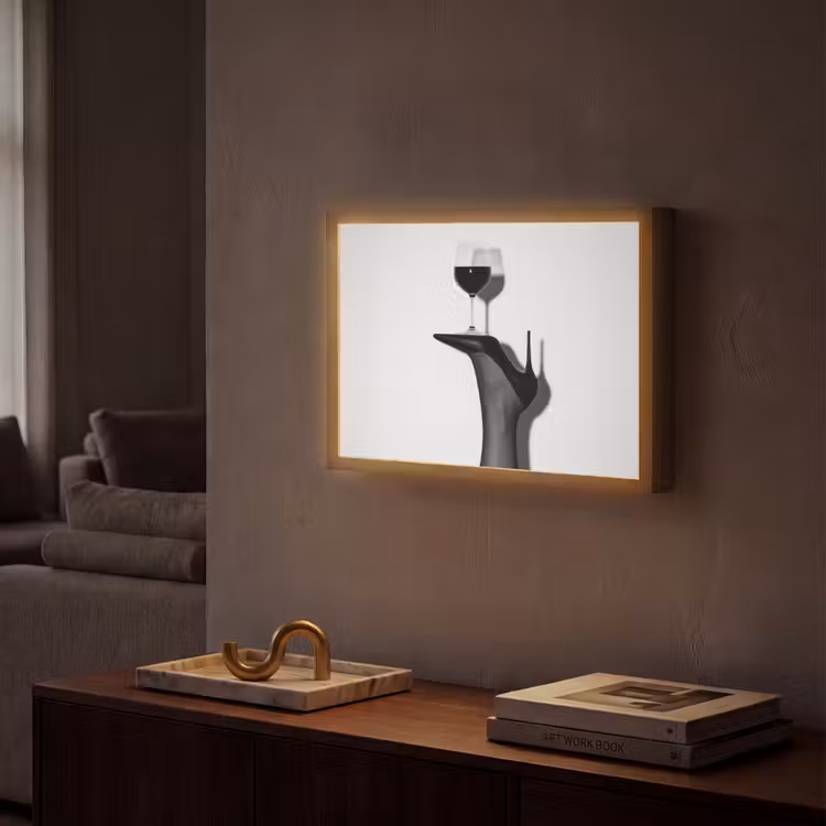 Lightbox - Wandlamp - Hak - Wijn - Minimalistisch - Zwart — 2
