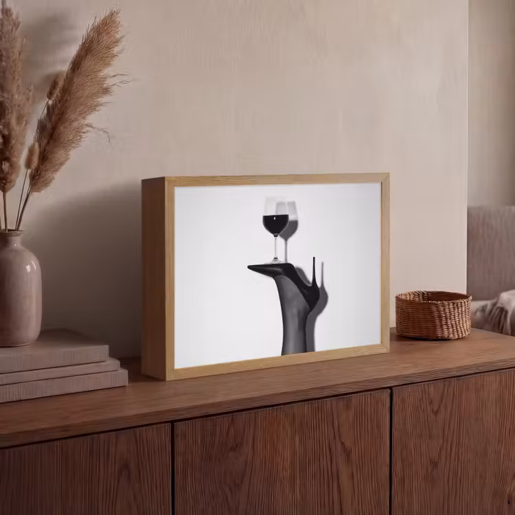 Lightbox - Wandlamp - Hak - Wijn - Minimalistisch - Zwart — 4