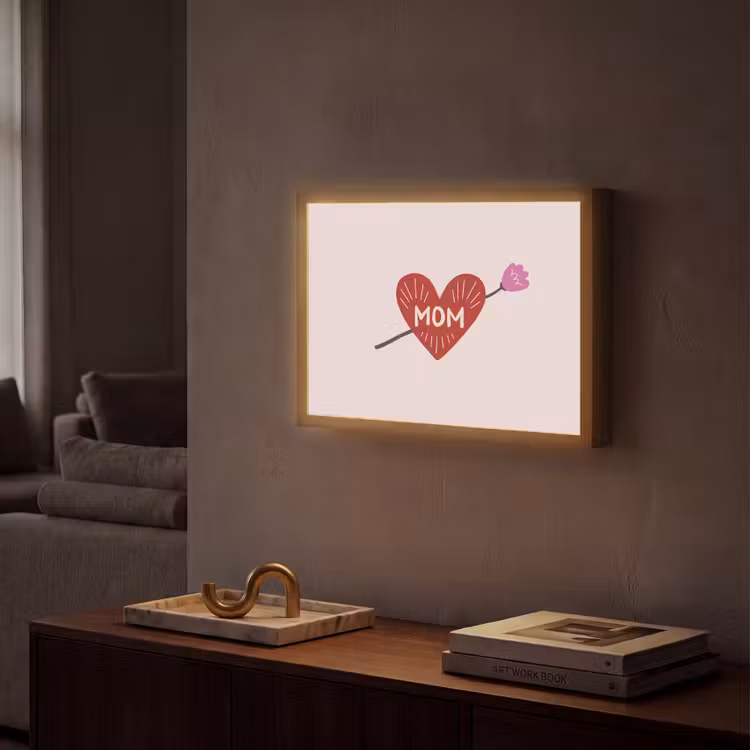 Lightbox - Wandlamp - Hart - Rood - Bloem - Moeder — 2