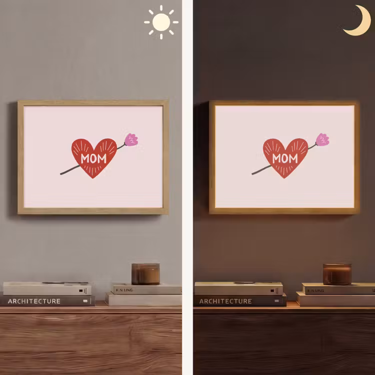 Lightbox - Wandlamp - Hart - Rood - Bloem - Moeder — 6