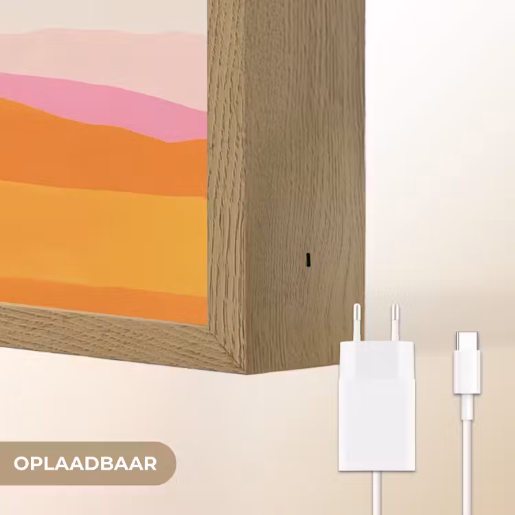 Lightbox - Wandlamp - Heuvels - Oranje - Zon - Abstract — 7